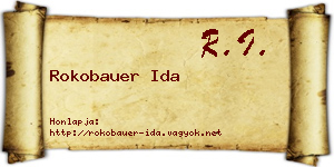 Rokobauer Ida névjegykártya